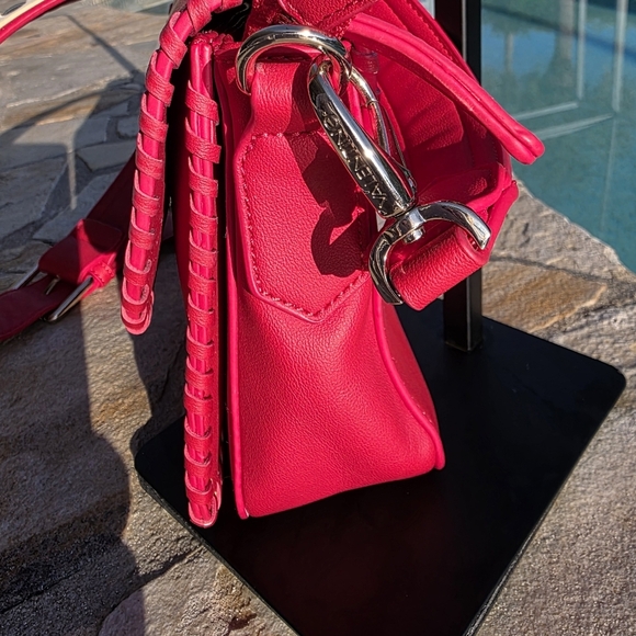 Valentino By Mario Valentino Red Crossbody Bag With Braided Trim - Picture 7 of 15